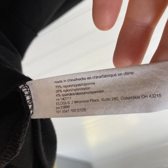 Eloquii Womens Top Size 20 Asymmetrical Hem Vneck Popover Ruffle Office Neutral - Picture 9 of 14